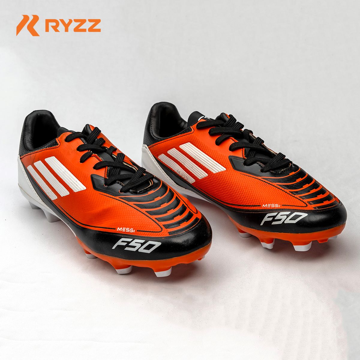 Premium Soccer Boot White & Orange
