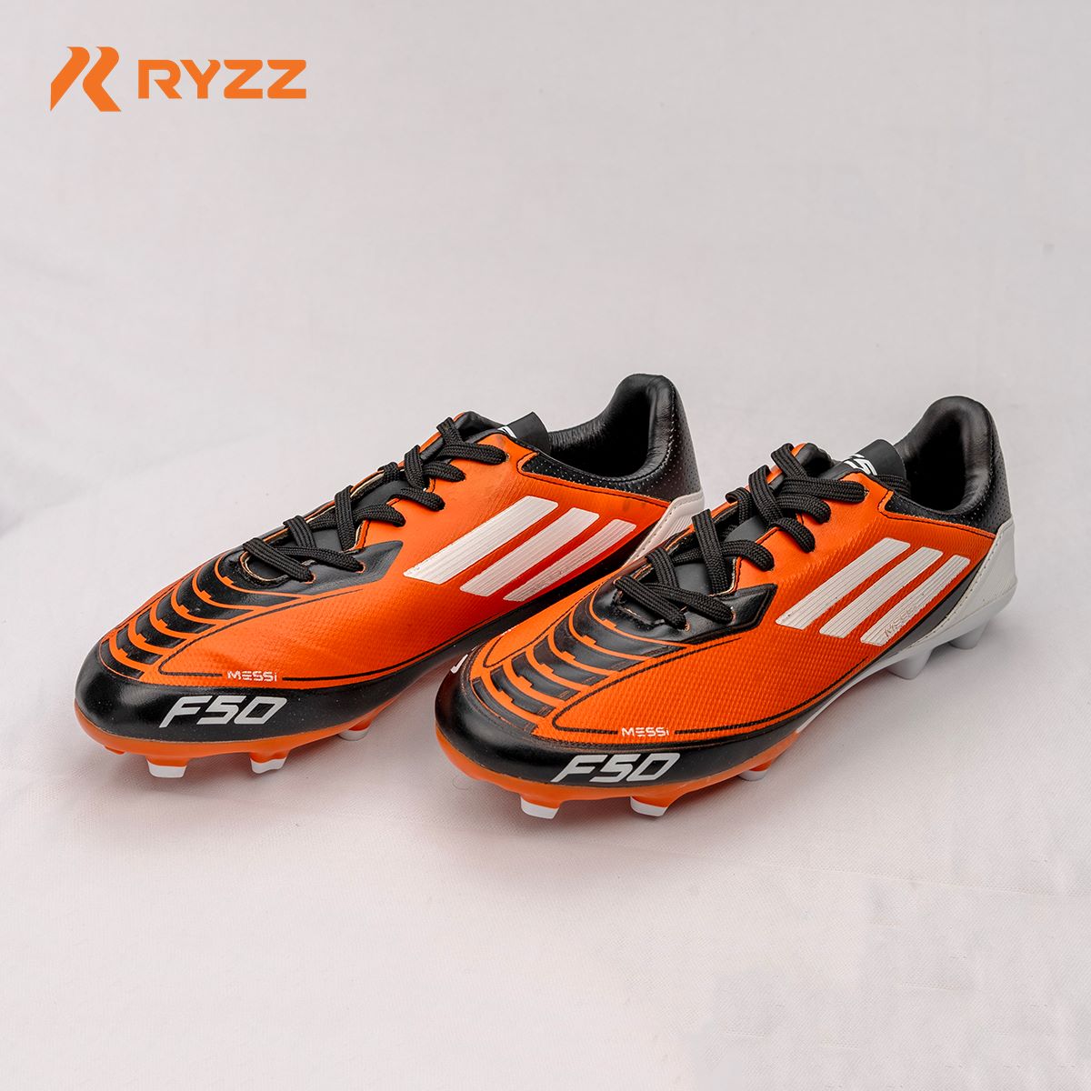 Premium Soccer Boot White & Orange